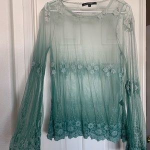 Lace long sleeve top